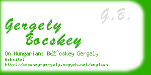 gergely bocskey business card